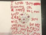 5岁小七手写卡片告白贝嫂:可以当我情人吗
